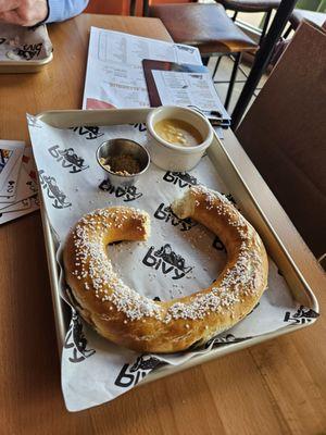 Pretzel, yeah I already started eating it sorry!