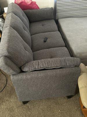 Dark grey couch