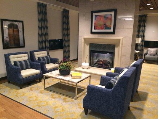 Inviting lounge near the entrance