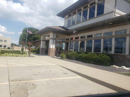 The outside of thr building.