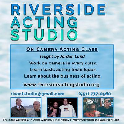 Riverside Acting Studio offers weekly ongoing On-Camera classes.