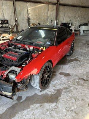 1990 Mitsubishi Eclipse GSX Turbo under construction
