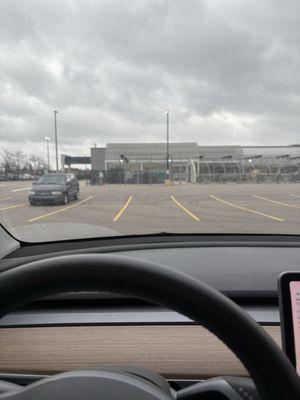 Facing away from chargers