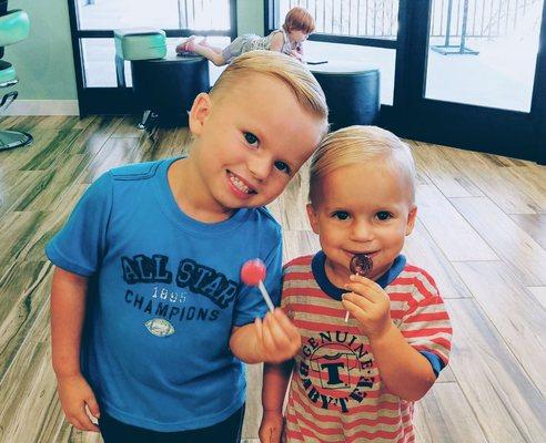 Nolan and Gavin K. both look SO handsome after their haircuts!
Cuts by Mrs. Angelica and Ms. Lori
10/2018