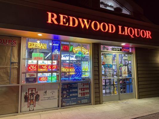 Store front at night