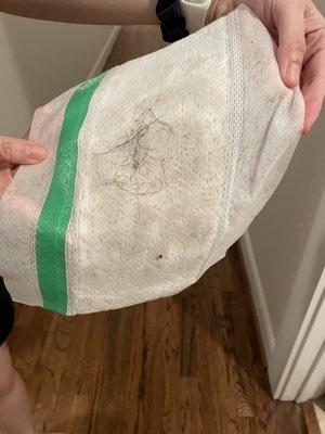 We had to clean the floor after the maid left.