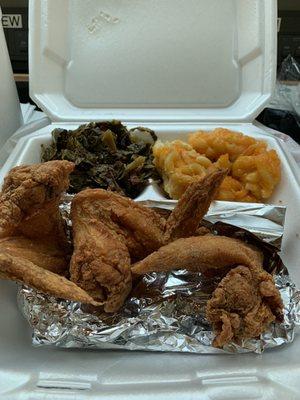 Chicken wing dinner. Only $8. Can't beat that at all.