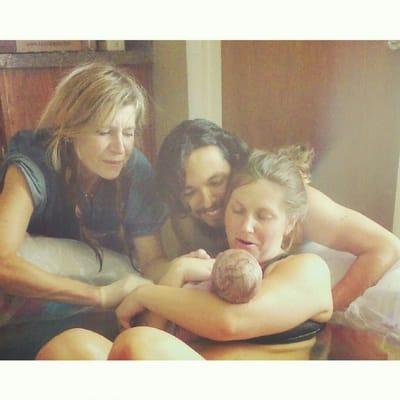 Just moments after our baby was born.