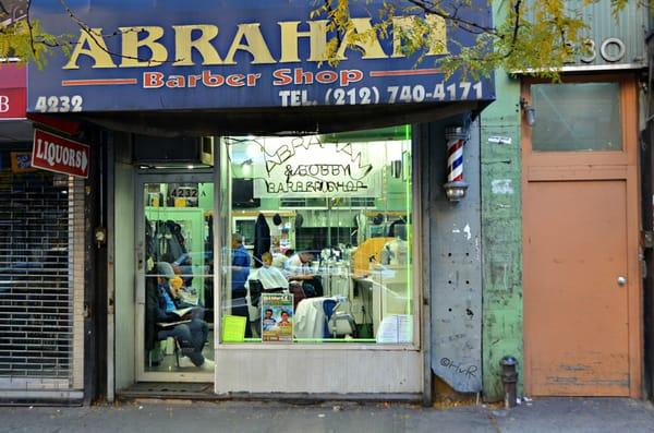 Abraham Barber Shop early Sunday morning