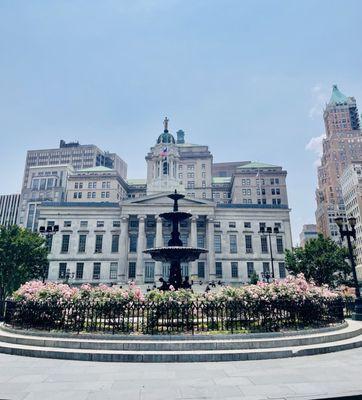 Beautiful day and fountain