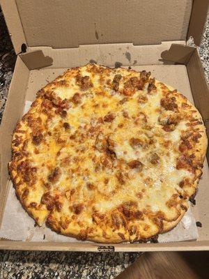 Blue Chicken Parm Pizza