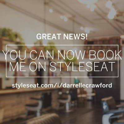 Book me on Styleseat today!