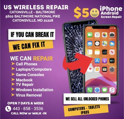 $50 iPhone/Android Screen Repair