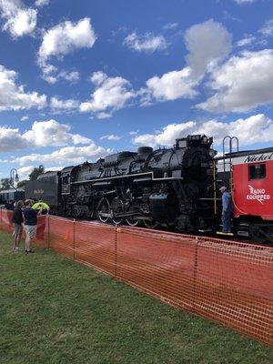 Nearby rail road museum was having a steam engine event.