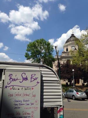 On the Bloomington square!