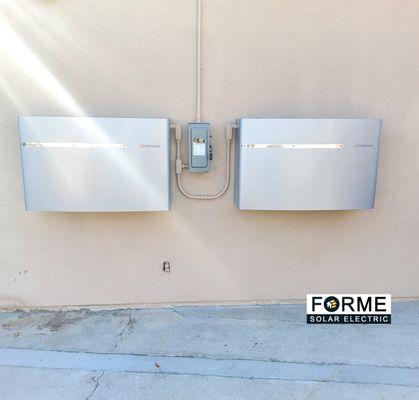 Forme Solar Battery Installation - 2 Enphase Encharge 10T - 20kWh Capacity