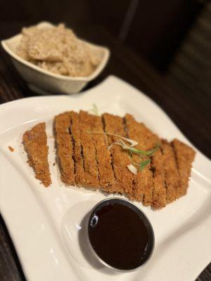 Tonkatsu with rice