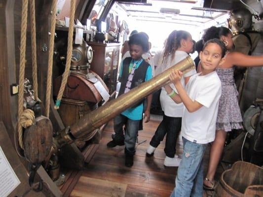 kids interactive aboard the EnviroMedia Mobile