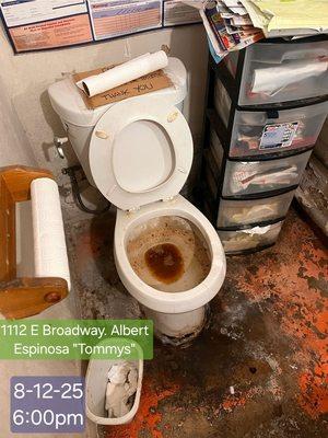 Employee bathroom. Would you want to shop here ?