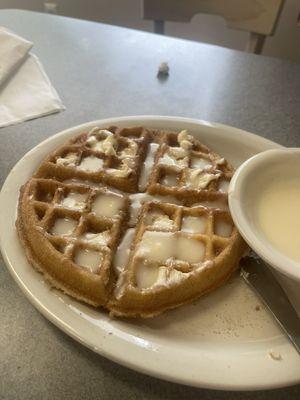 The legendary churro waffle. Looks like it's covered in jizz but totally isn't...... or is it