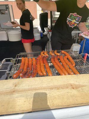 Jumbo polish sausages