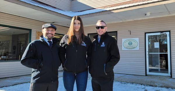 James, Emma, and Chad at the Carter Agency in Middlebury, VT (formerly Dewitt Blake Ins)