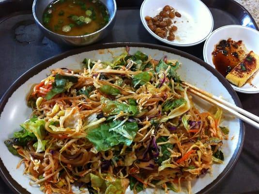 Man, they sure give you a huge portion! This is after I ate half of it!