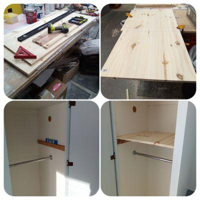 Building second shelf