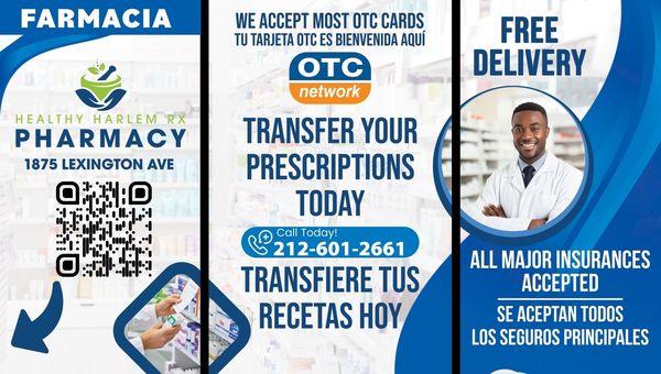 WE ACCEPT MOST ,MAJOR INSURANCE AND WE OFFER FREE DELIVERY