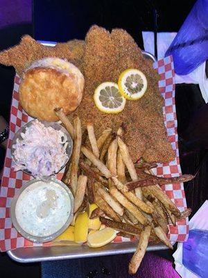 Catfish and fries meal