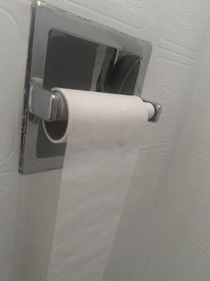 Cheap toilet paper, this was all I had and no extra in the room