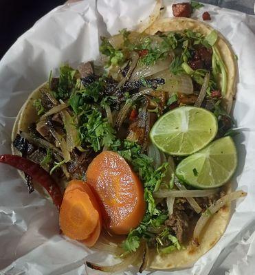 Asada, lengua & a decent al pastor taco...meh