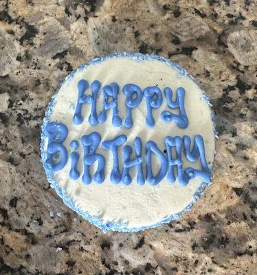 Small doggie birthday cake