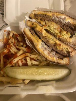 Patty Melt with Fries