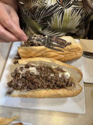 Huge cheesesteaks