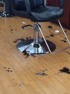 You get to walk through other customer hair