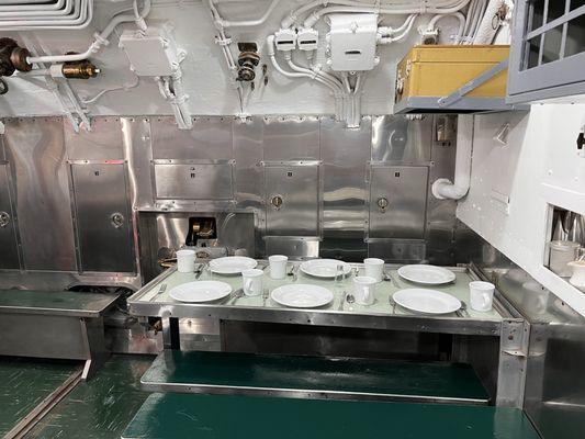 Galley in the submarine