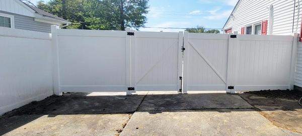 White solid privacy vinyl