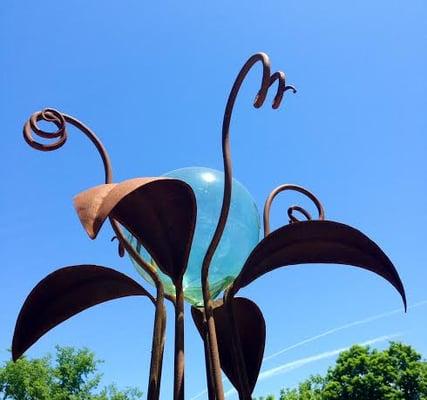 The top of one of our Globe Towers, complete with a glass globe.