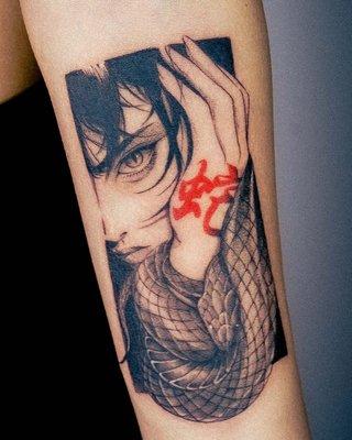Find Berkeley's best anime style tattoo artist, DUDURU at Dark Water