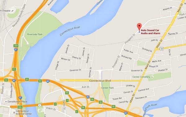 Location in East Hartford