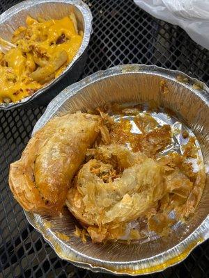 Fries weren't done yet and the chicken empanadas were too oily for you to eat it.