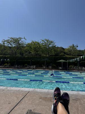 Getting ready for aqua class.