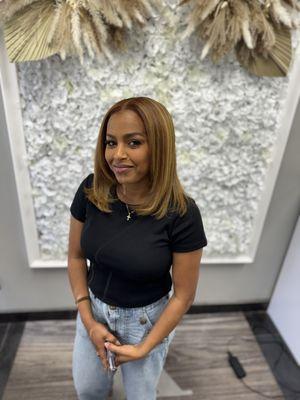 Silk press with color