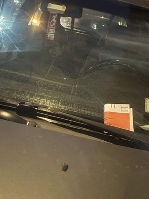 As you see my permit was hanging by the rear view mirror