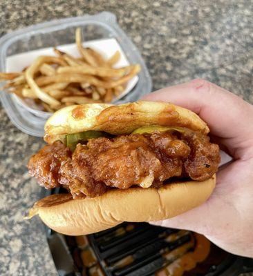 Nashville Hot chicken sandwich. Excellent!
