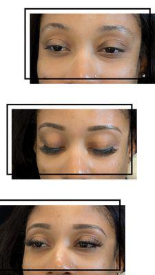 Brow Wax and Brow Tint. Strip lashes