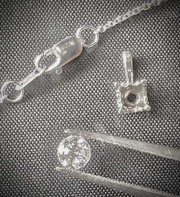 Loose diamond before setting