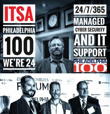 ITSA has received the Philadelphia 100 from Wharton Business School 5X.
