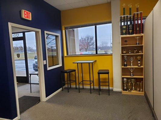 Front entrance and lounge area.